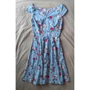 Hell Bunny Vixen Belinda Vintage Floral Rose Dress